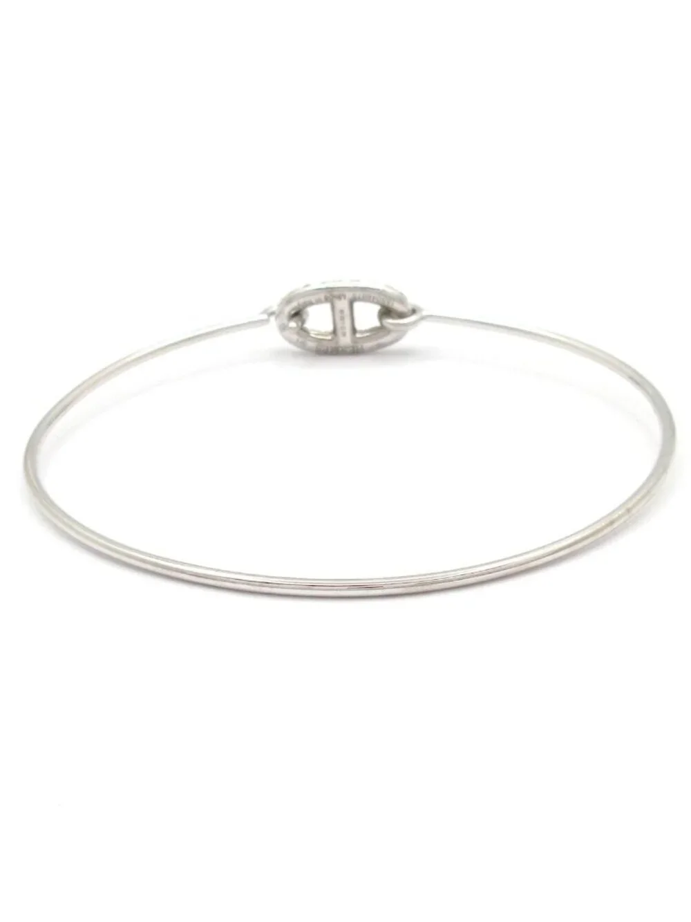 Hermes Bracelet Chaine D'ancre Ronde 18k White Gold Diamond